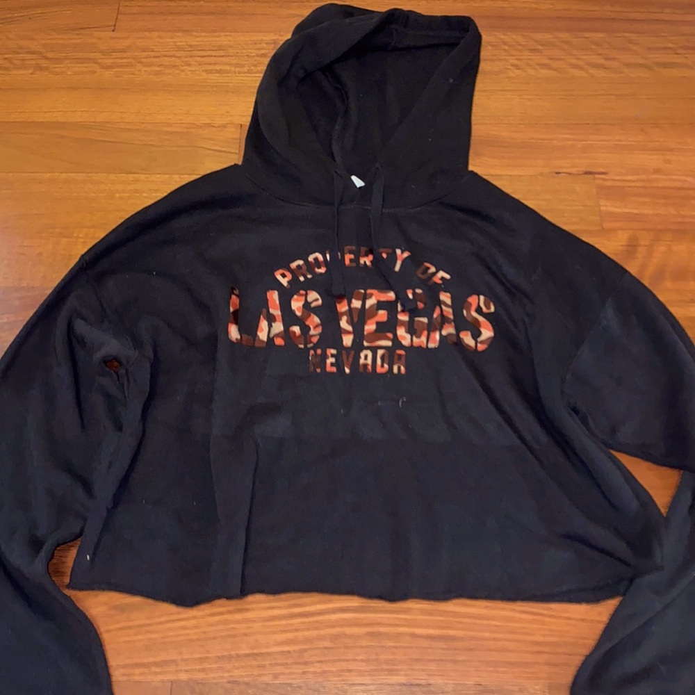 Black Cropped Hoodie